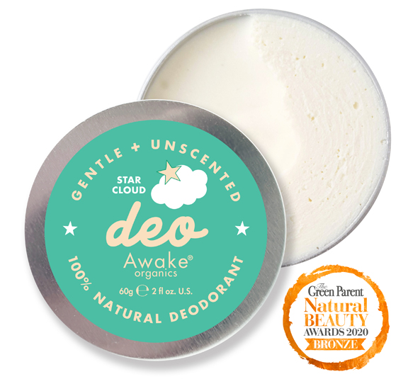 Plastic Free natural Deodorant Unscented Star Cloud Probiotic for sensitive skin