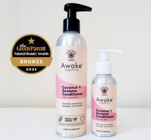 Natural Hair Growth Coconut Sesame Conditioner Awake Organics Plastic Free